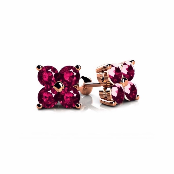 Ruby Stud Earrings