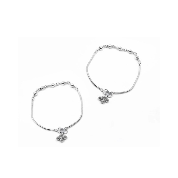 Silver Anklet Pair
