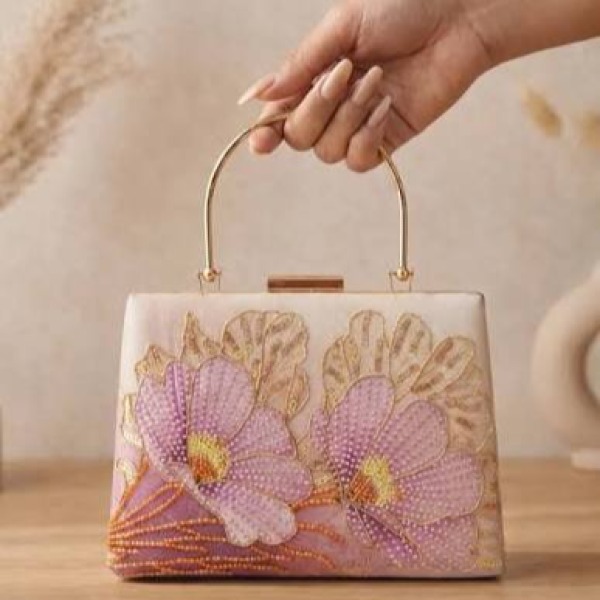 Embroidered Clutch Bag