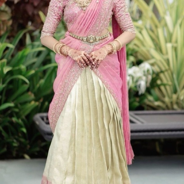 Half Saree - Pink