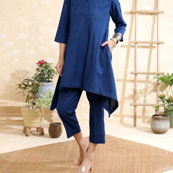 Co-ord Set Kurti - Navy Blue