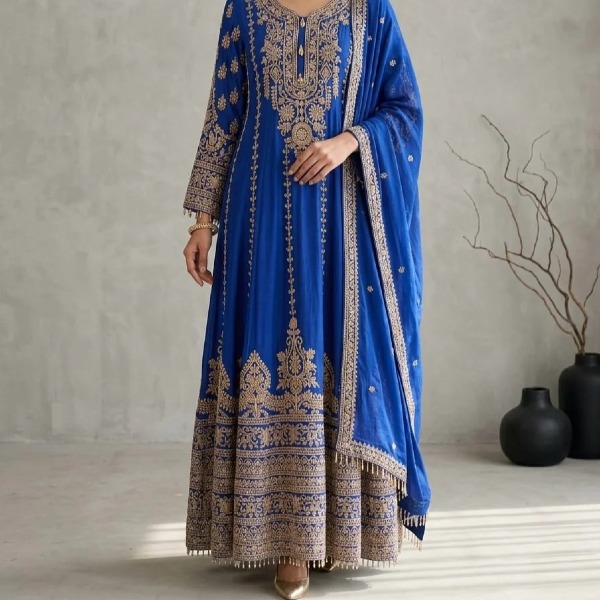 Anarkali Salwar Suit - Blue