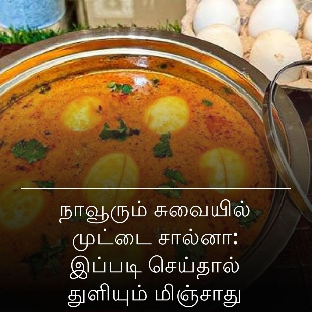 நாவூரும் சுவையில் முட்டை சால்னா: இப்படி செய்தால் துளியும் மிஞ்சாது