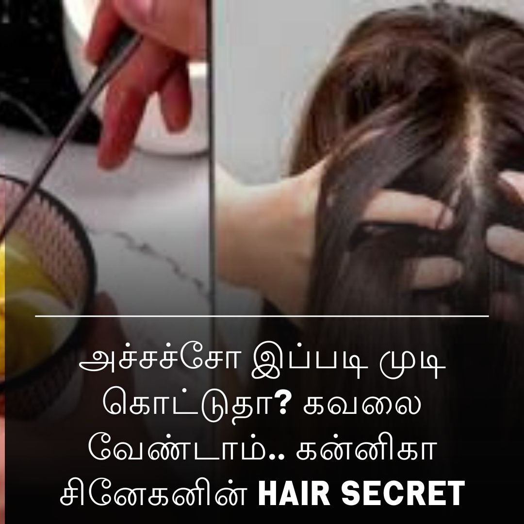 அச்சச்சோ இப்படி முடி கொட்டுதா? கவலை வேண்டாம்.. கன்னிகா சினேகனின் Hair secret
