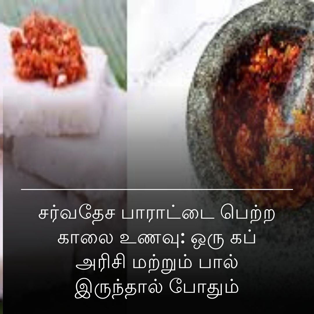 சர்வதேச பாராட்டை பெற்ற காலை உணவு: ஒரு கப் அரிசி மற்றும் பால் இருந்தால் போதும்