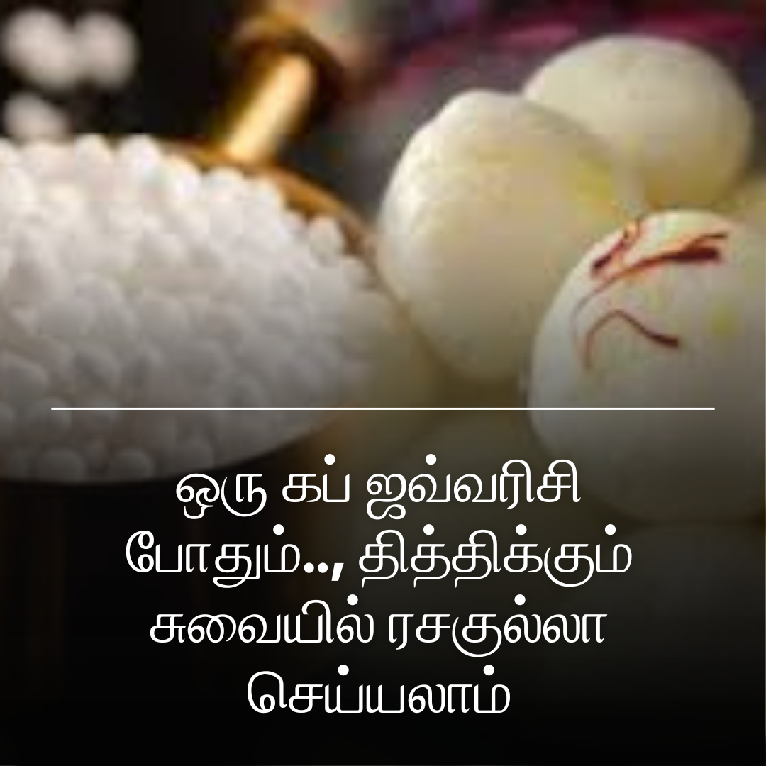 ஒரு கப் ஜவ்வரிசி போதும்.., தித்திக்கும் சுவையில் ரசகுல்லா செய்யலாம்