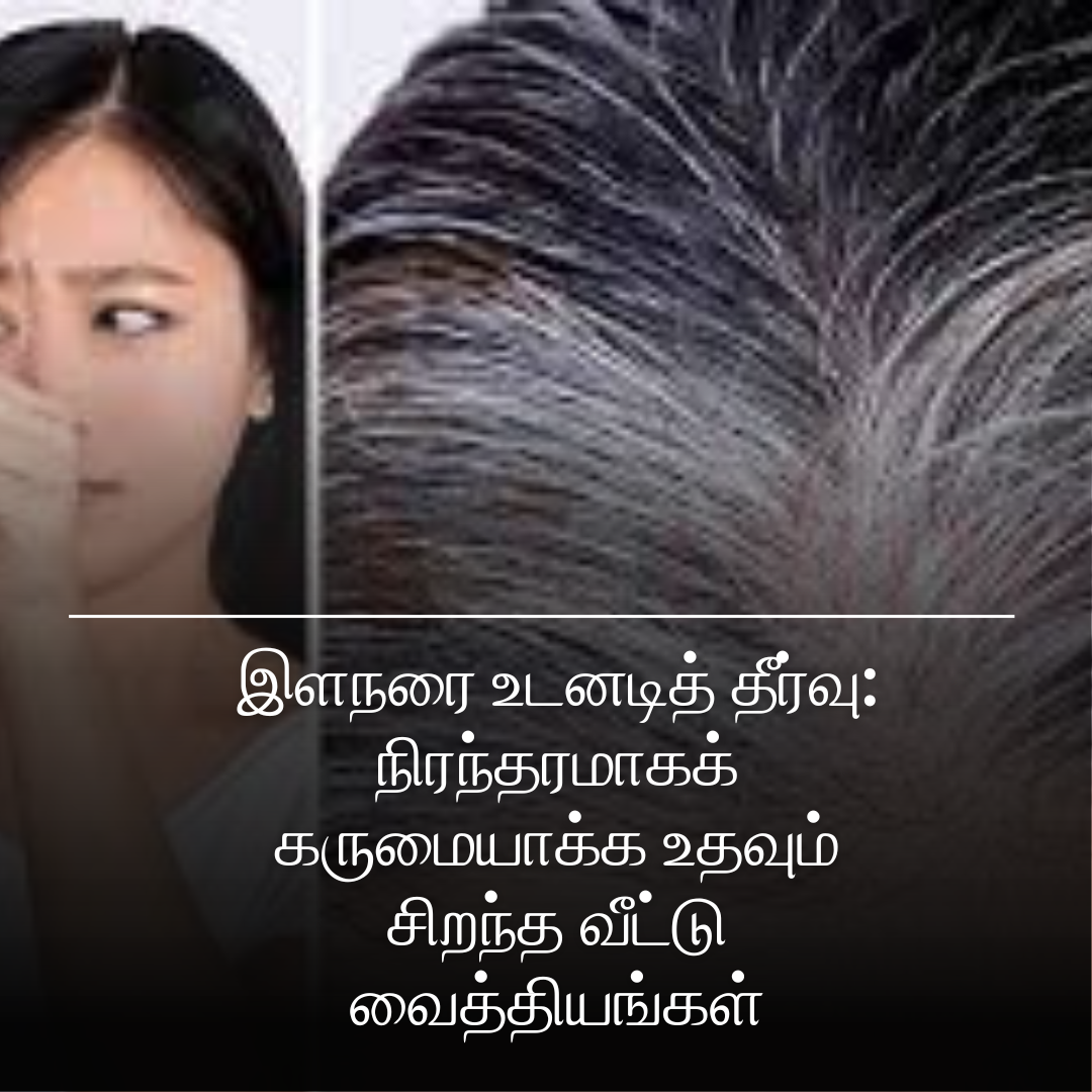 இளநரை உடனடித் தீர்வு: நிரந்தரமாகக் கருமையாக்க உதவும் சிறந்த வீட்டு வைத்தியங்கள்